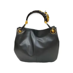 BEE SMALL BAG WITH  BLACK VEGAN LEATHER