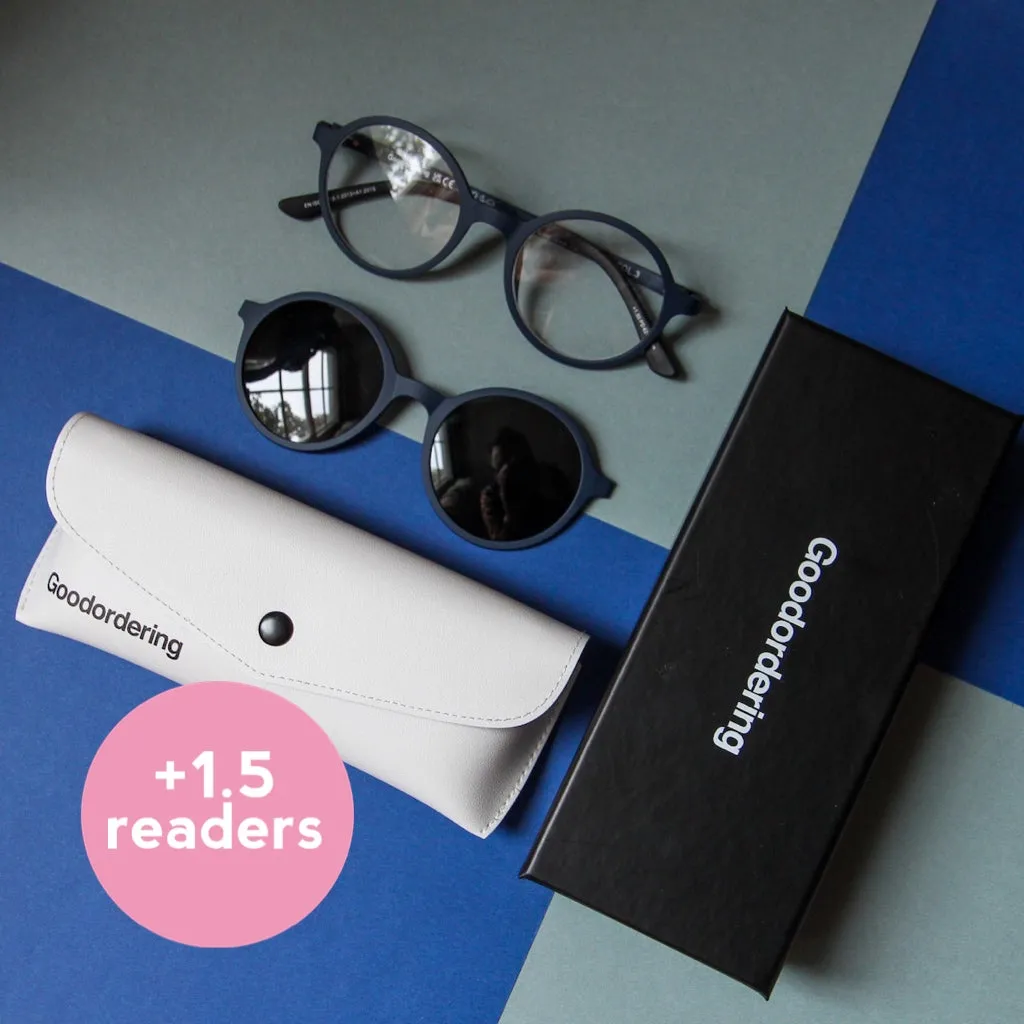 ' 1.5 readers magnetic glasses navy