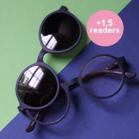 ' 1.5 readers magnetic glasses navy