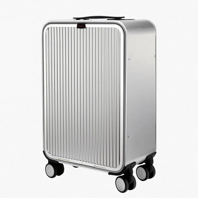 Premium All-Aluminum Alloy Hardside Carry-On Luggage with TSA Lock - 20 Rolling Travel Suitcase