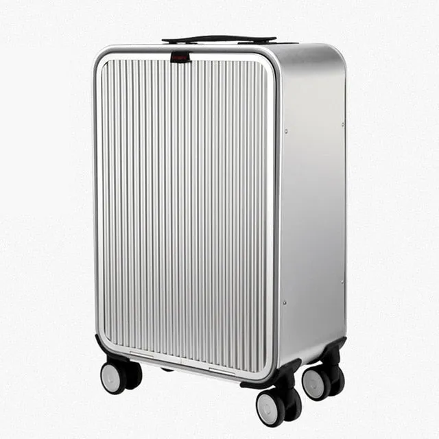 100% Full Aluminum Body Rolling Travel Luggage Bag,Matte Wheel Suitcases,New Carry-On Box,20"24"