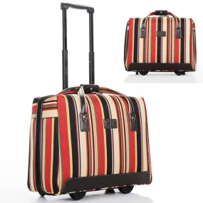 18"Luggage Bag,Oxford Cloth Password Box,Travel Boarding Package,Striped Suitcase,Waterproof And