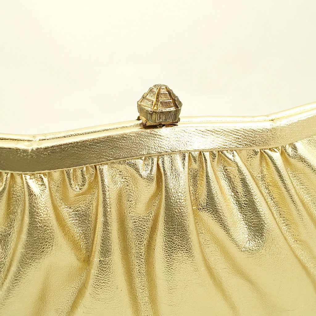 1950s Gold Clutch Handbag