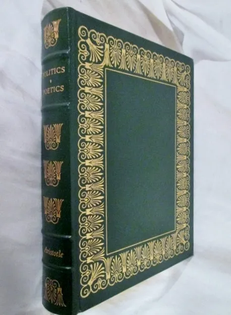 1979 EASTON PRESS ARISTOTLE POLITICS & POETICS Hardcover Leather Book GREEN Collectible Gilt