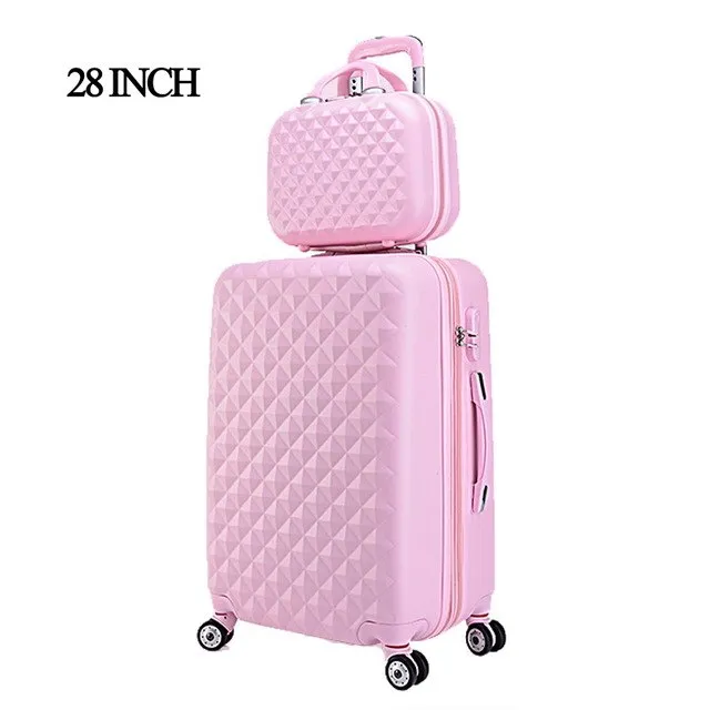 2 Pcs/Set Beautiful 14 Polegada Cosmetic Bag 20"24"28"Polegadas Girl Students Trolley Travel