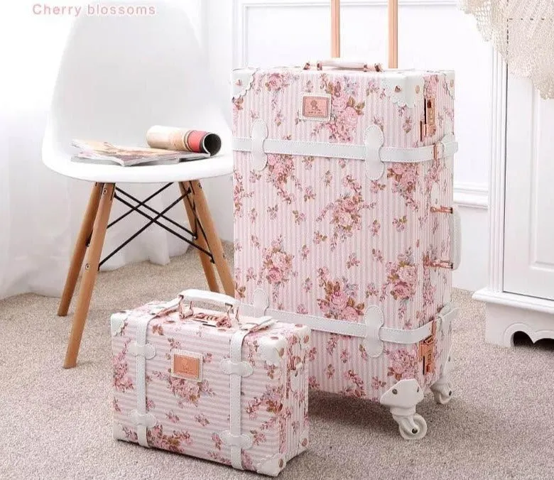 2 Piece Vintage Luggage Set