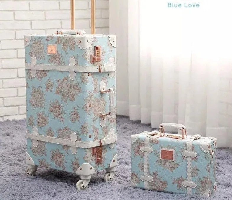 2 Piece Vintage Luggage Set