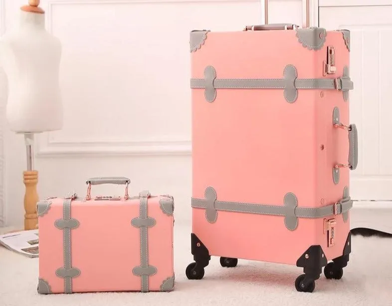 2 Piece Vintage Luggage Set