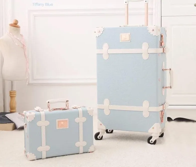 2 Piece Vintage Luggage Set