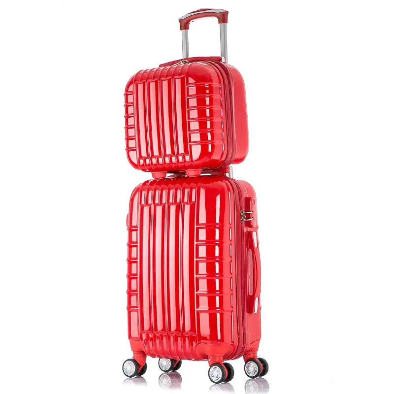 20 24 Inch Universal Wheel Rolling Carry-Ons Luggage Travel Case New Red Married Abs Pc Suitcase