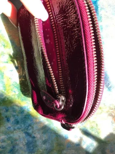 American Eagle Outfitters AEO Raspberry Red Patent Leather Clutch Bag Purse