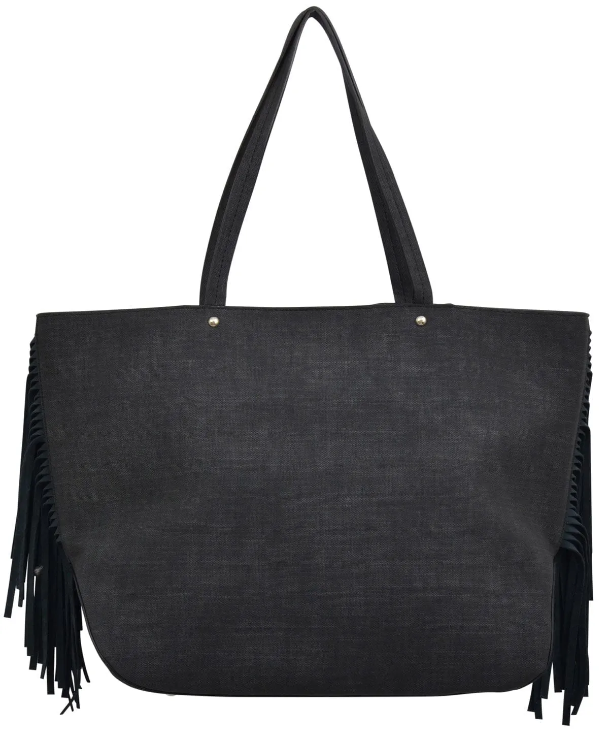 Angel Ranch Black Fringe Shoulder Handbag DHB1036B