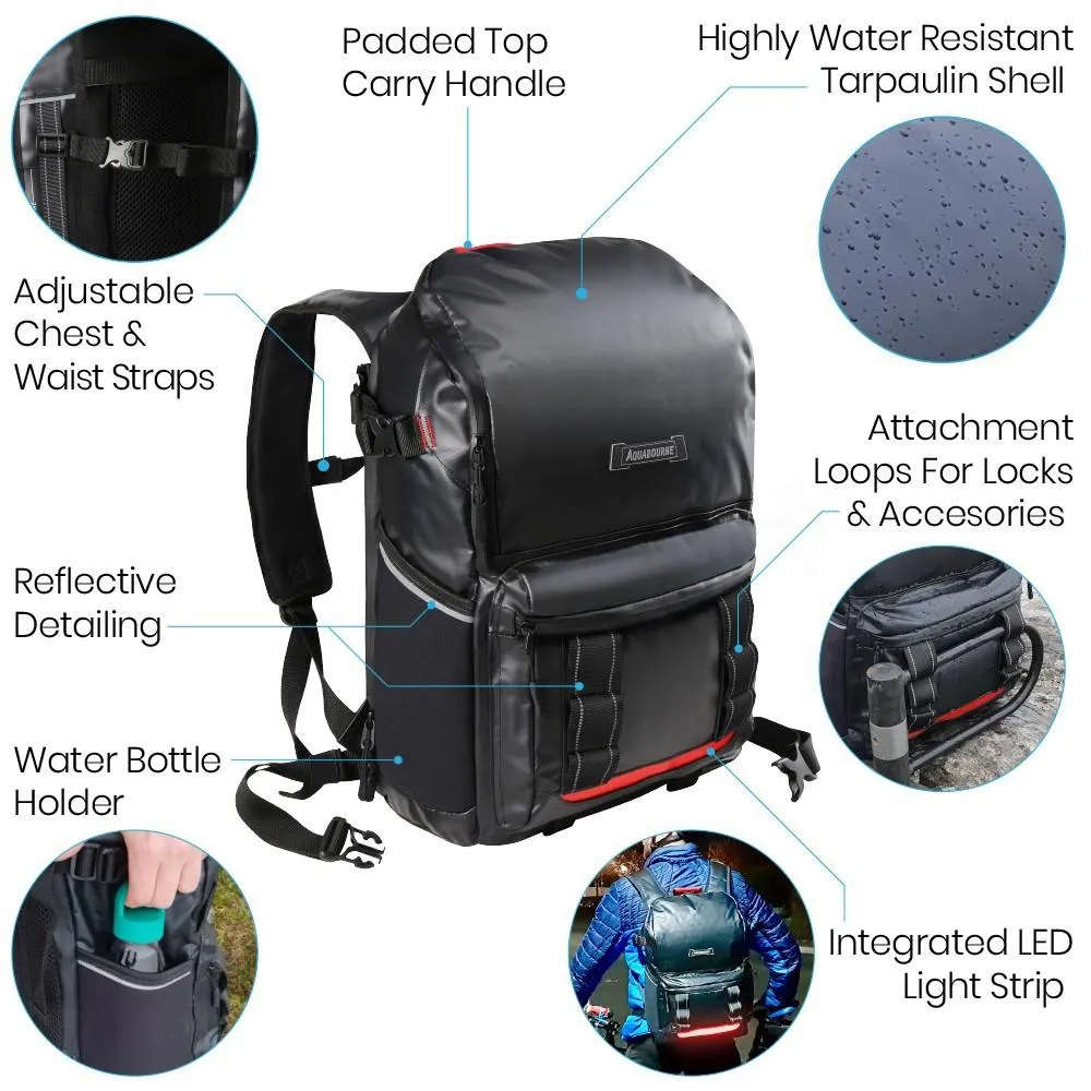 Aquabourne Midnight Waterproof Cycling Backpack