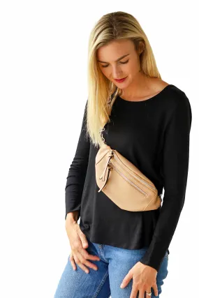 Archer House Cross Body Belt Bag - Caramel