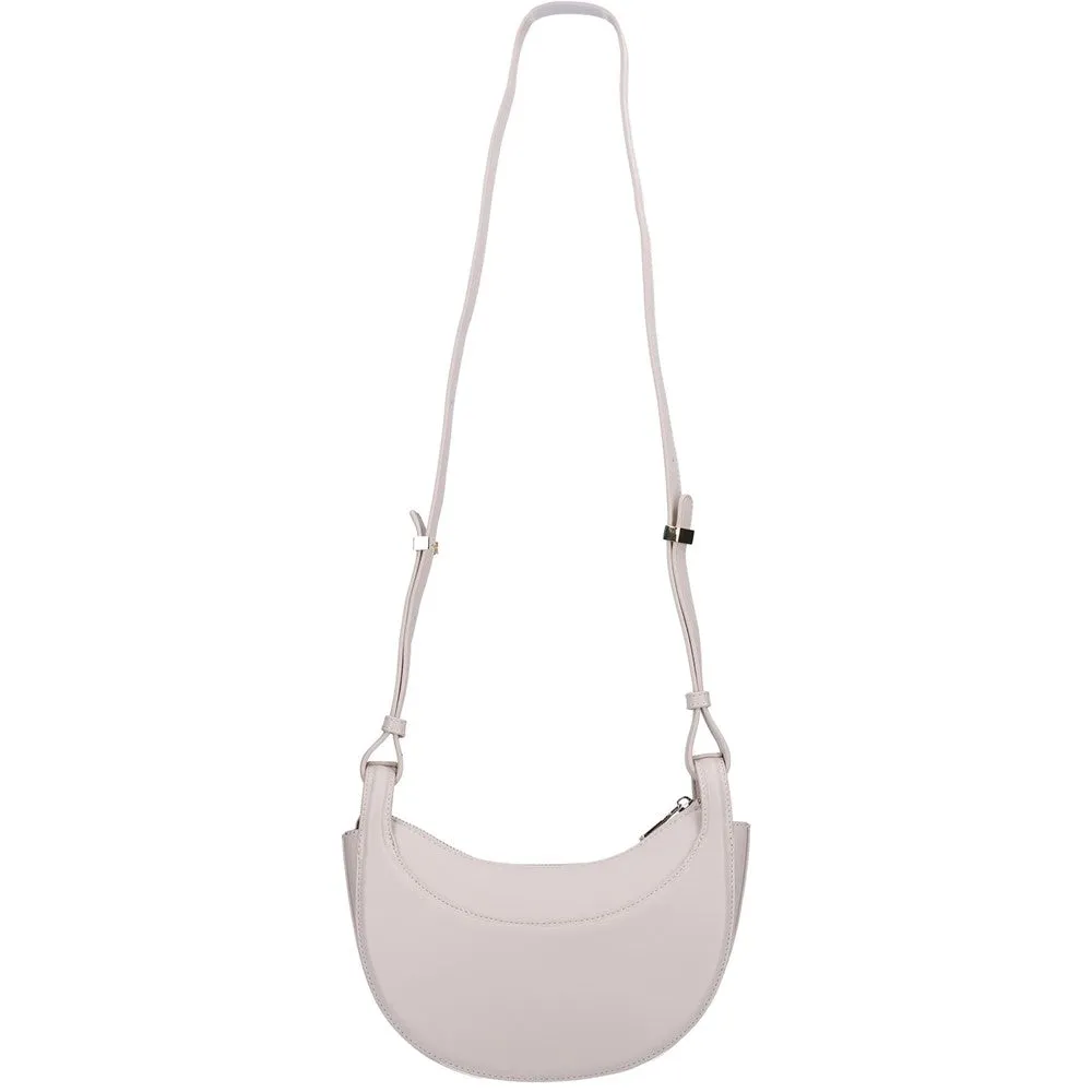 Beige Crescent Crossbody Bag