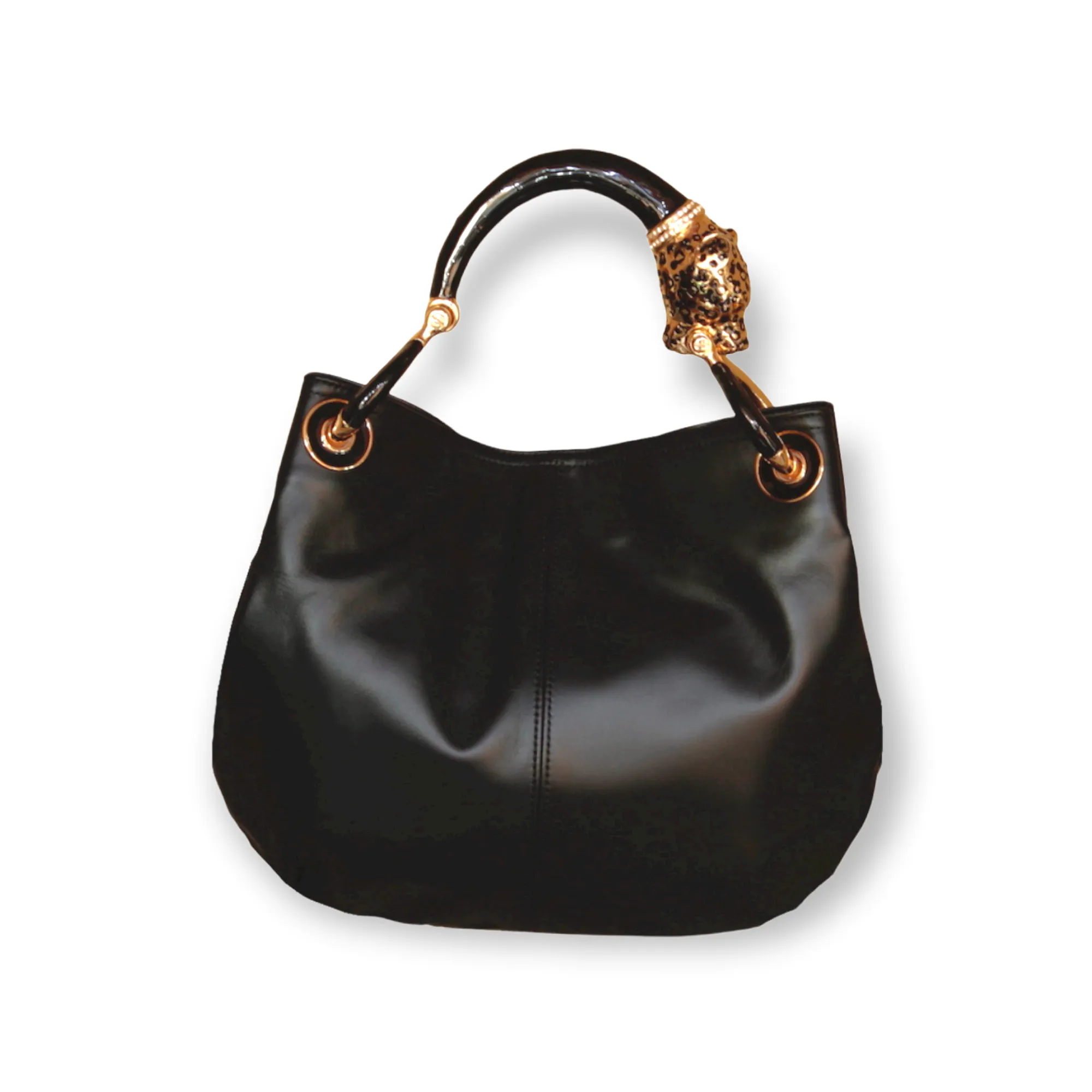 BLACK JAGUAR SMALL BAG WITH BLACK VEGAN LEATHER