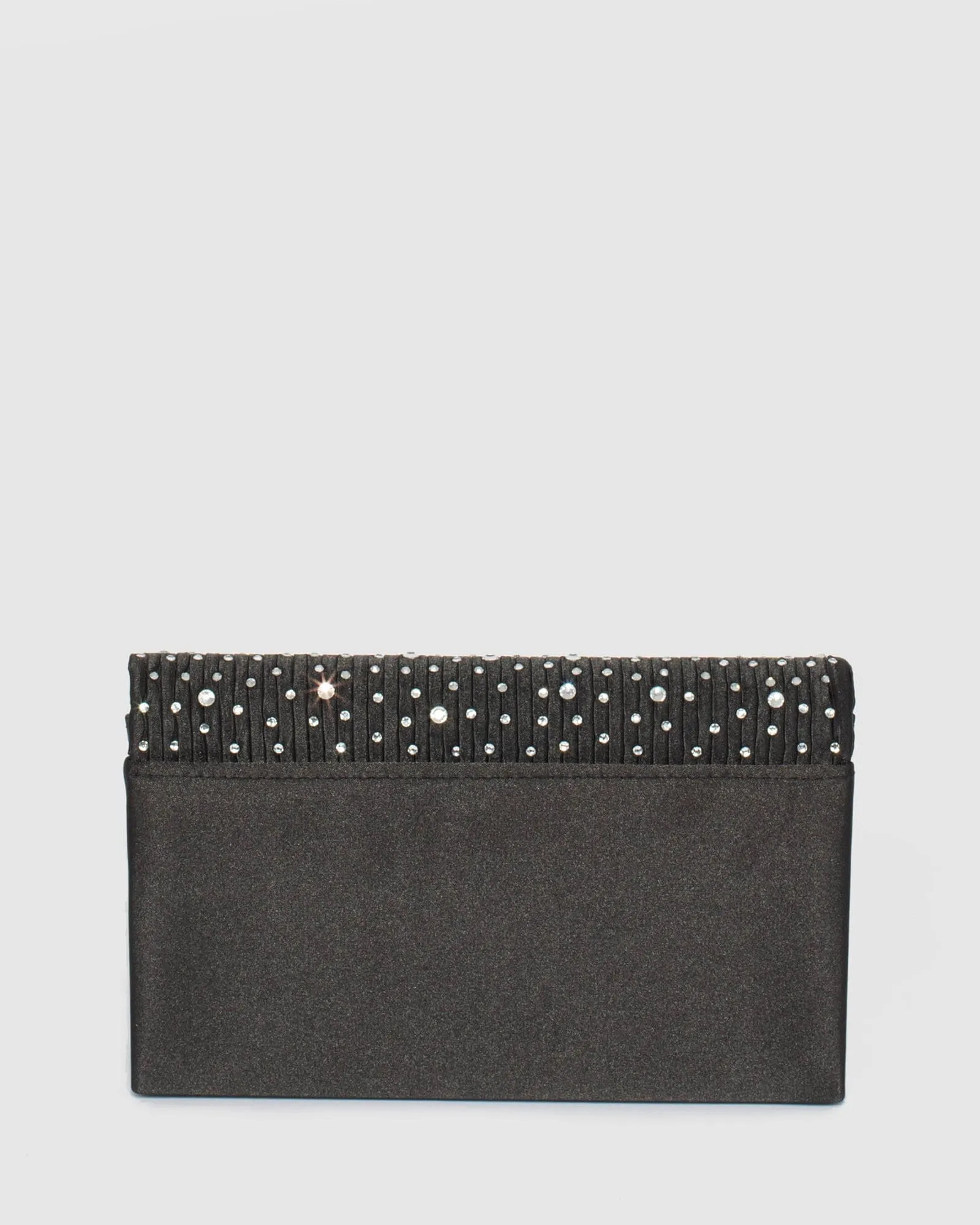 Black Lila Pleat Clutch Bag