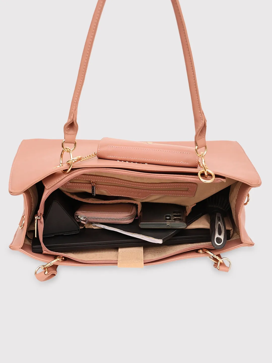 Caprese Capri Laptop Satchel Large Pink