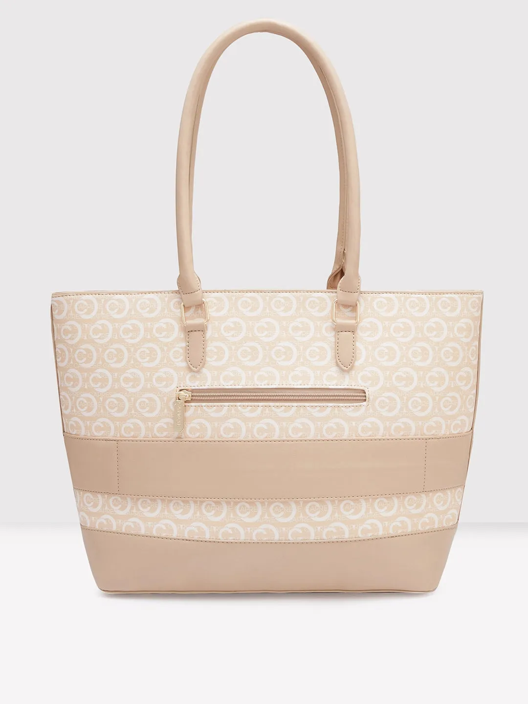 Caprese Cleo Laptop Tote Large Beige