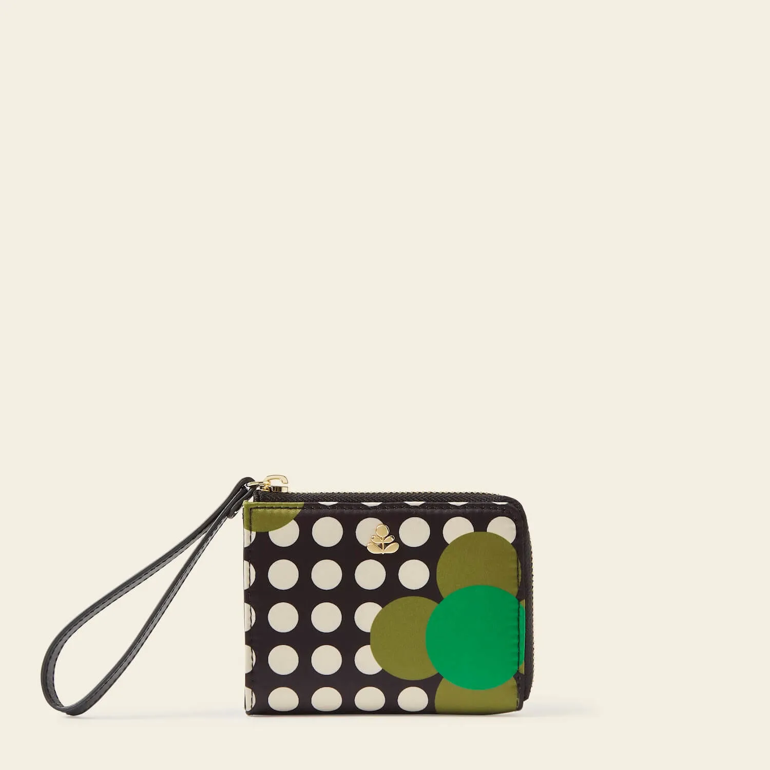 Carla Zip Purse - Jewel Flower Polka Dot