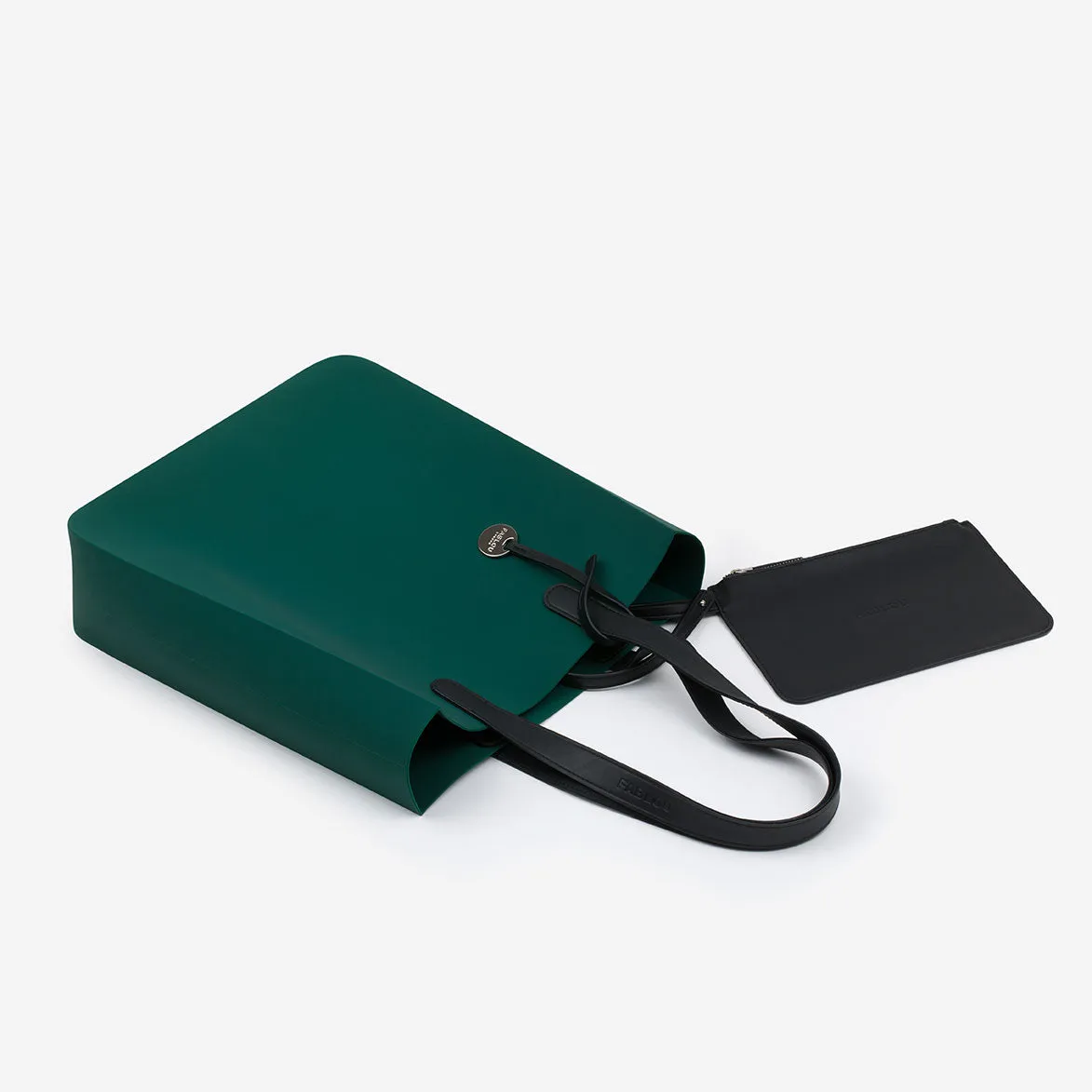 City silicone tote bag - Dark Green