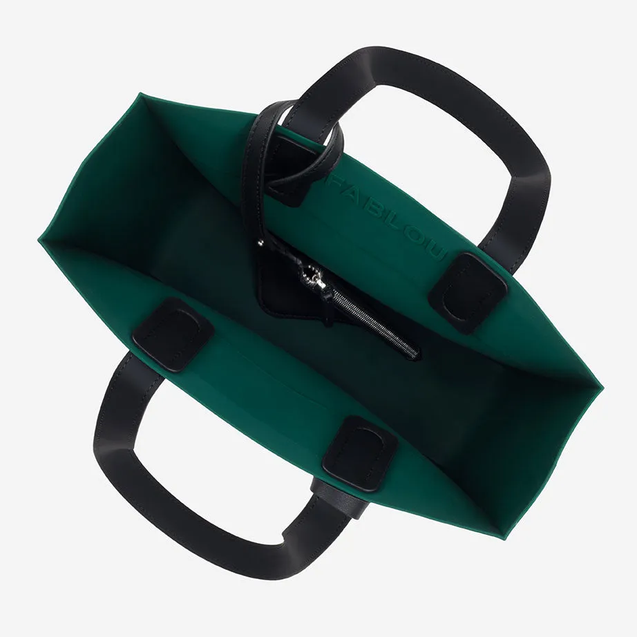 City silicone tote bag - Dark Green