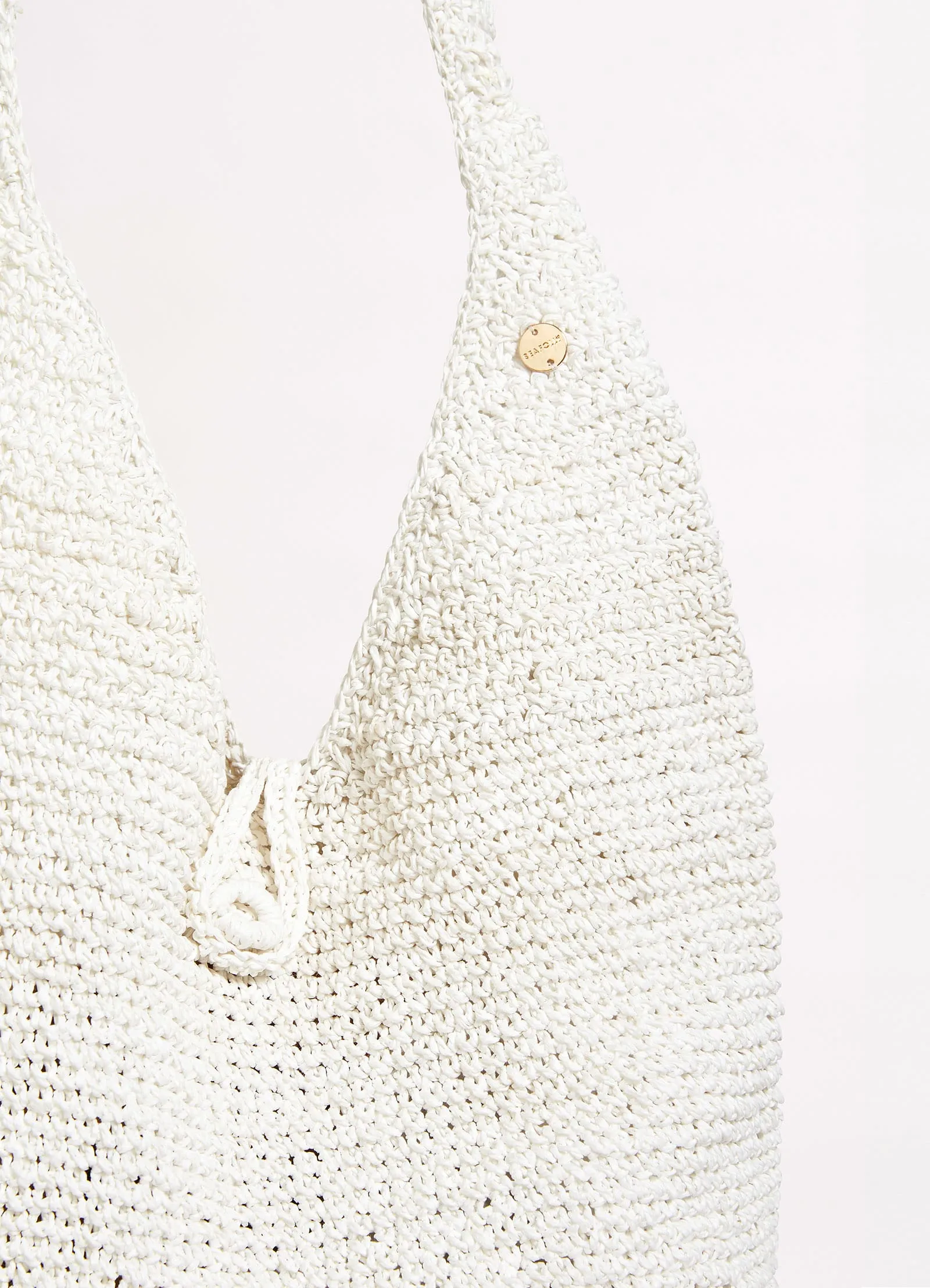 Cocoon Woven Tote - White