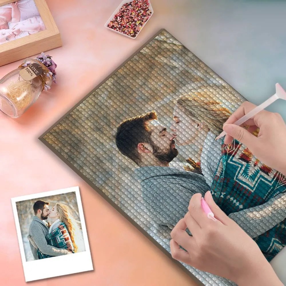 Custom Diamond Painting DIY Diamond Painting Kit Full Square Round Rhinestone Unique Gifts 20*30cm - Love Moments