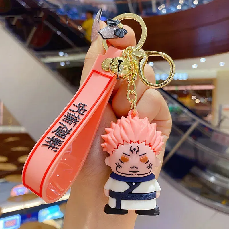 Cute 3D JJK GOJO AND SAKUNA Keychains set of 2| Hook & Hand Strap |