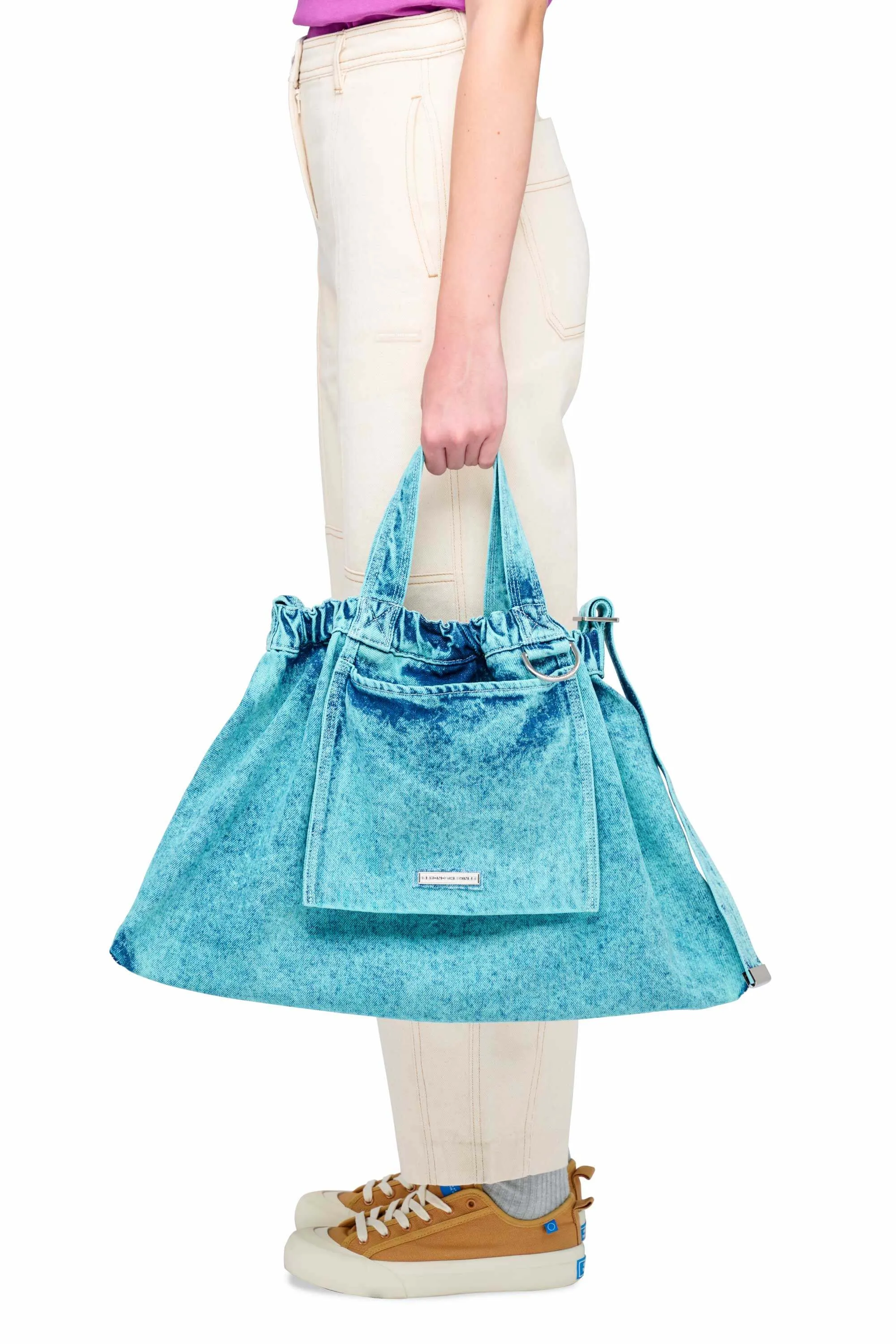 Denim XL Dumpling Bag