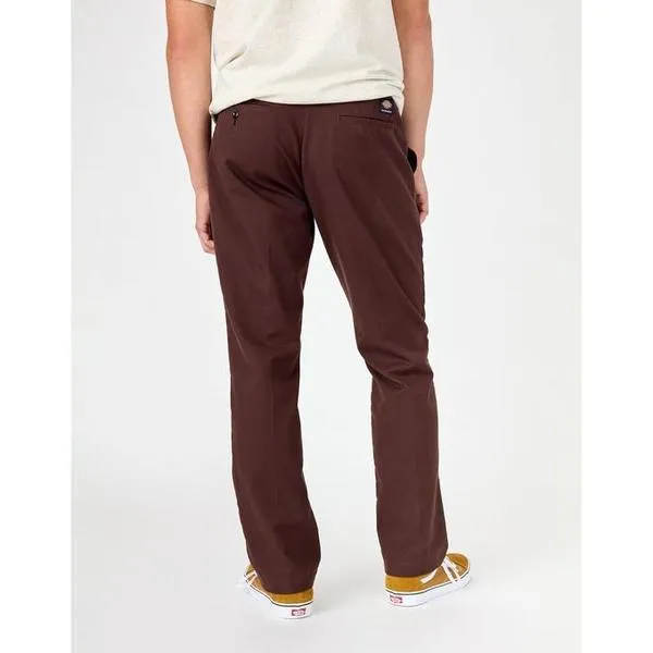 Dickies Skateboarding Pants Flex Slim Fit Straight Leg Dark Brown