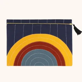 Eclipse Oversize Pouch Clutch in Rainbow