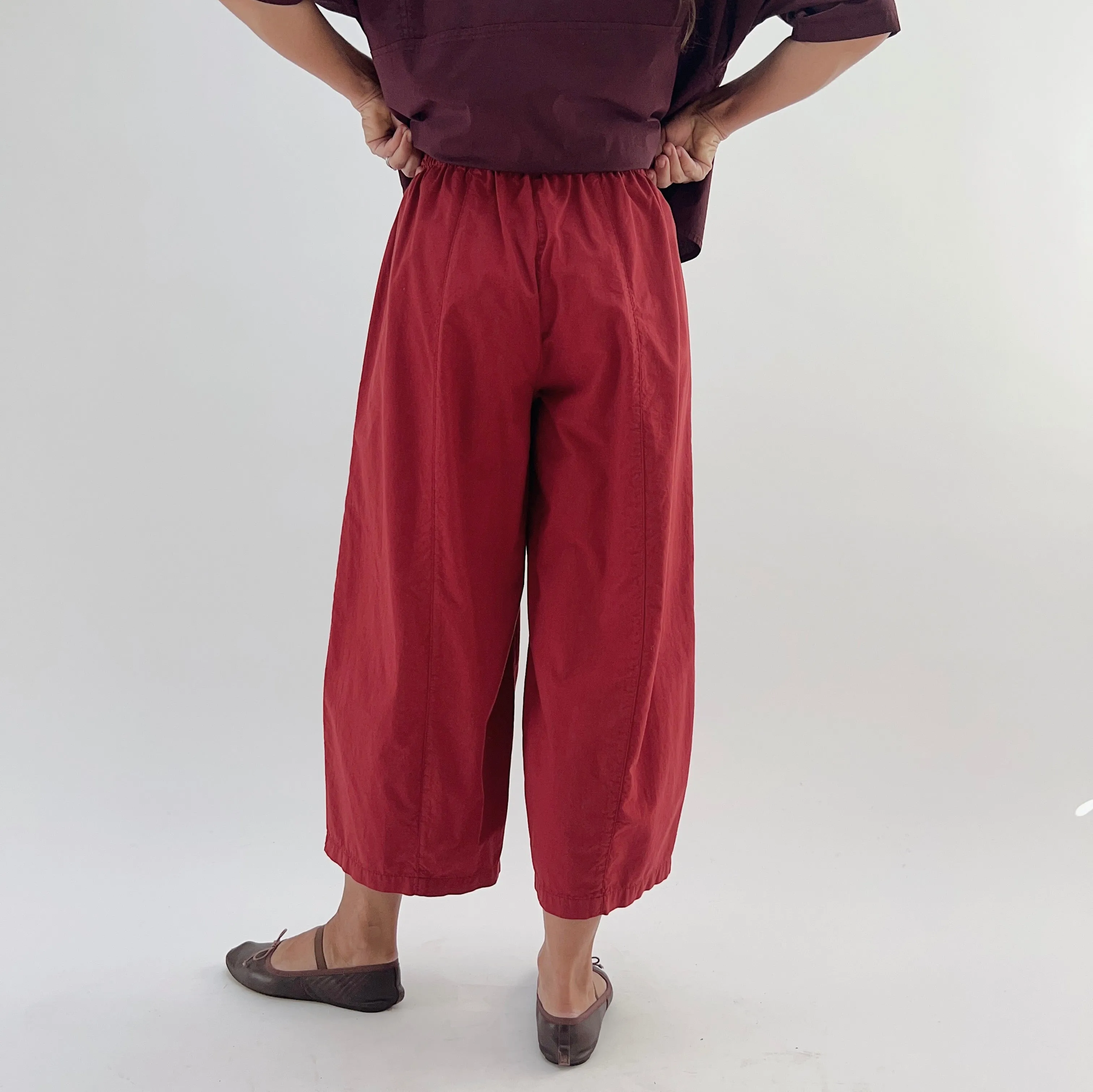 Eleven Stitch | One Pocket Pant in Cranberry