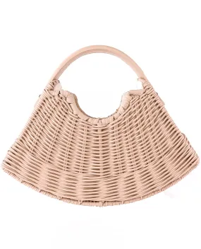 Fan Wicker Wings Bag in Cream