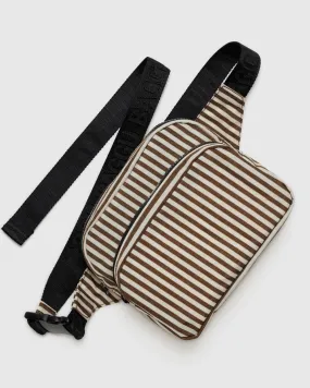 Fanny Pack in Brown Stripe