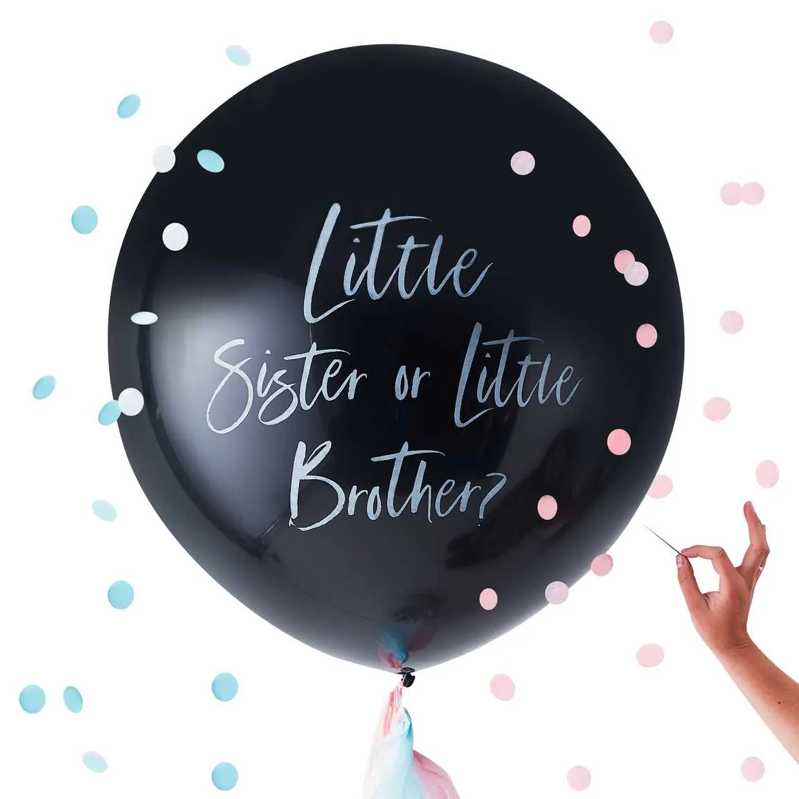 Ginger Ray Gender Reveal Balloon Kit | Little Brother or Little Sister