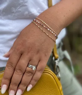 Gold Dainty Beaded Bracelet