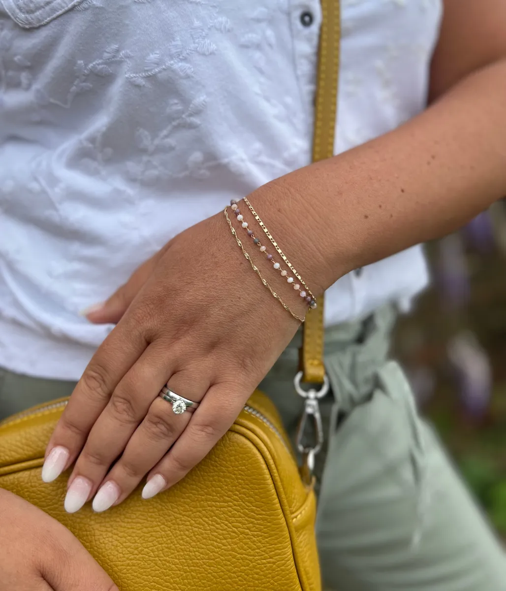 Gold Dainty Beaded Bracelet