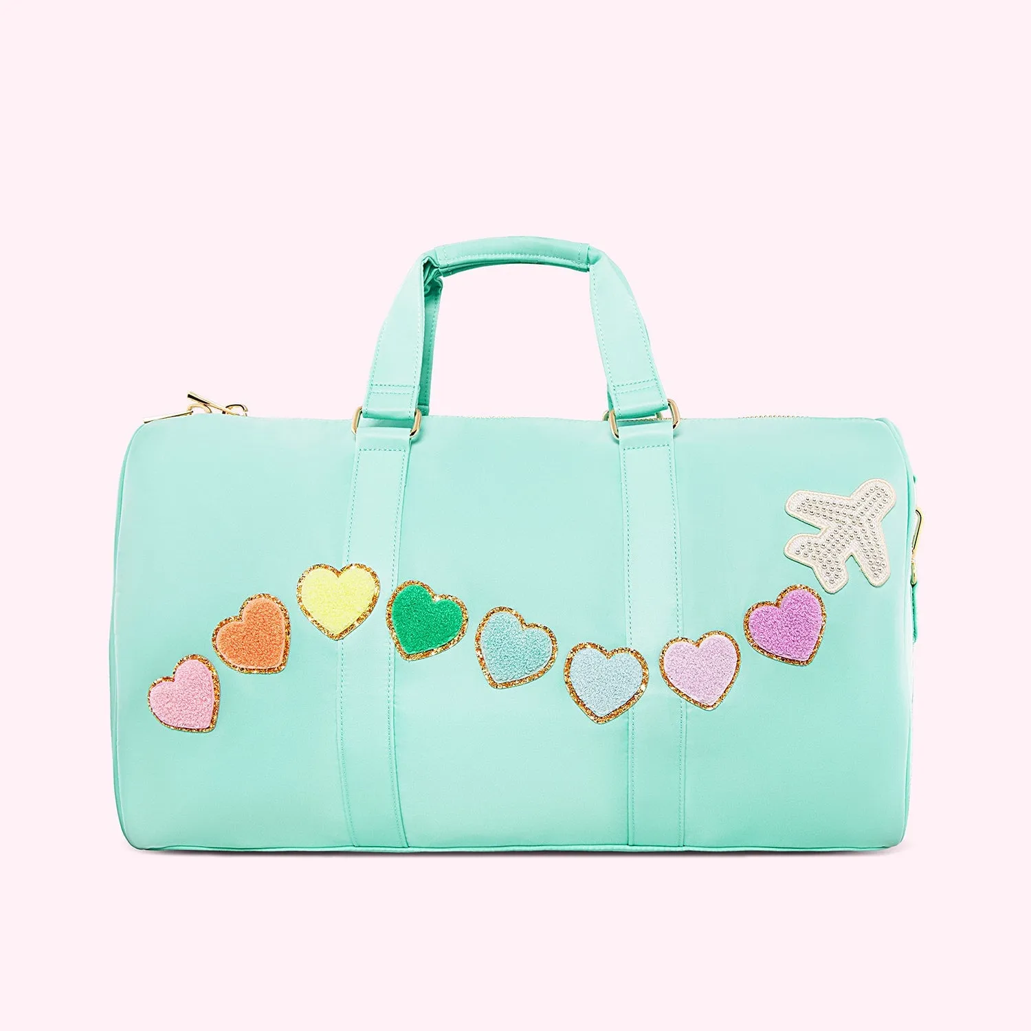 Heart Wave & Plane Duffle Bag