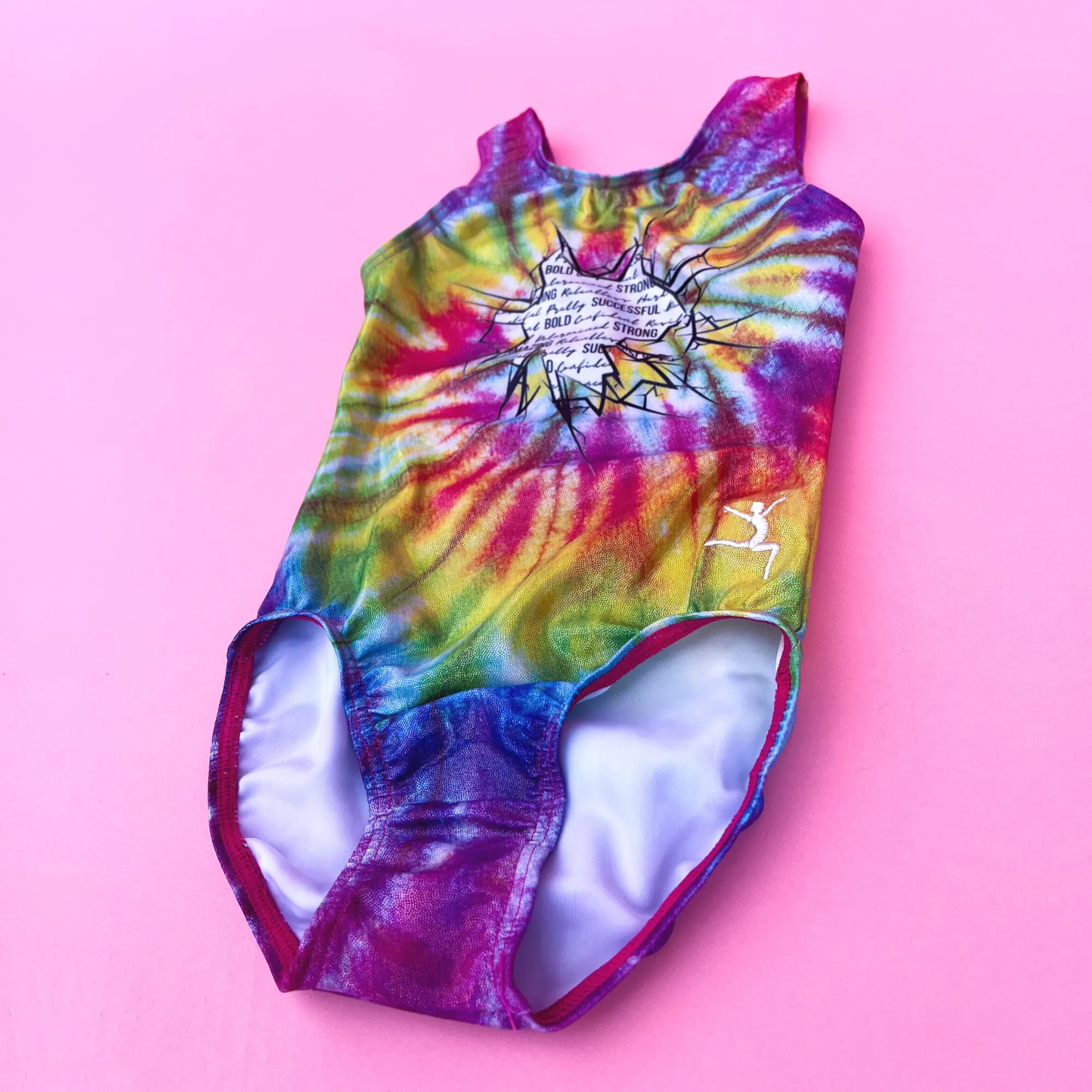 Holographic Tie Dye Burst Gymnastics Leotard