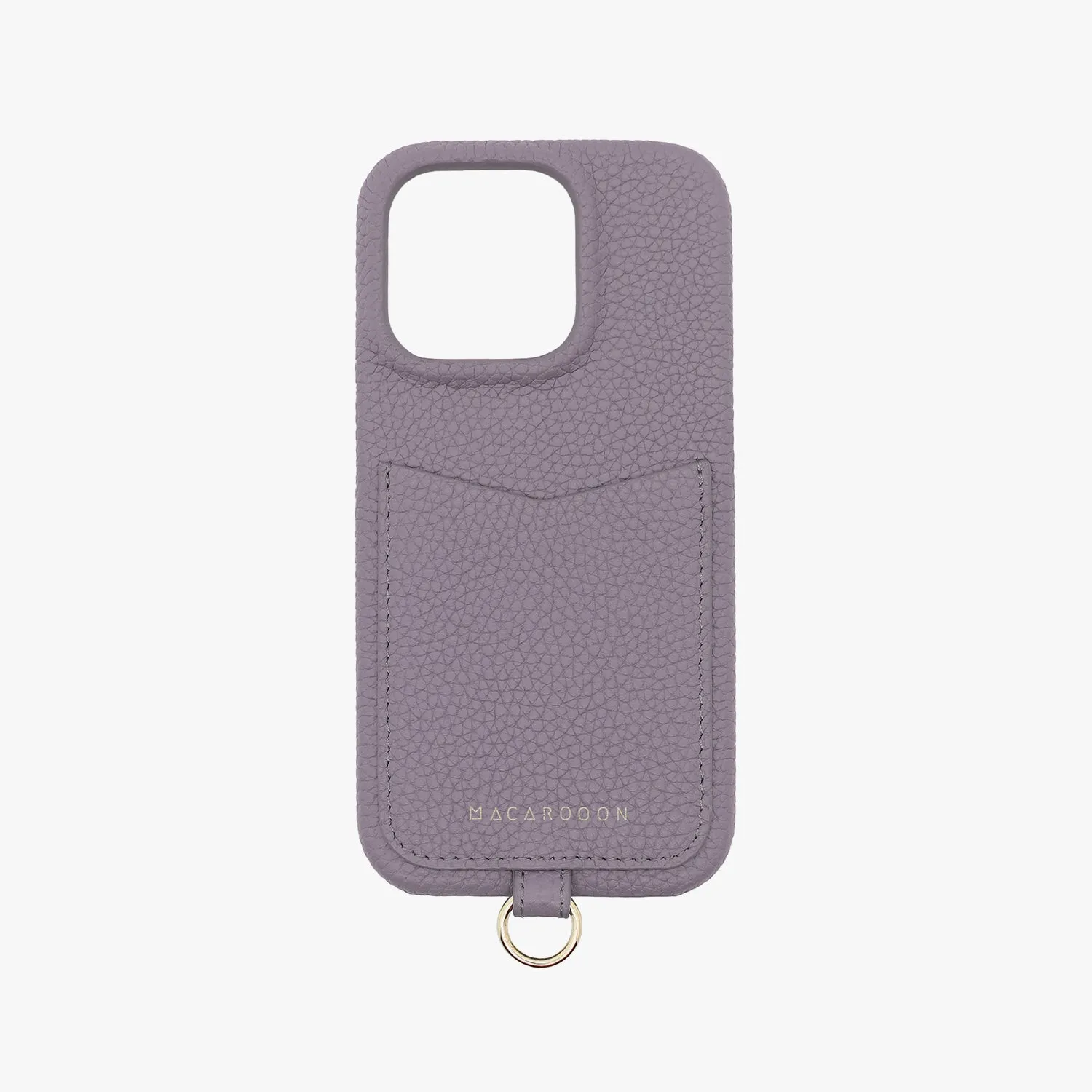 iPhone 14 Leather Sling Card Case with Crossbody Leather Strap