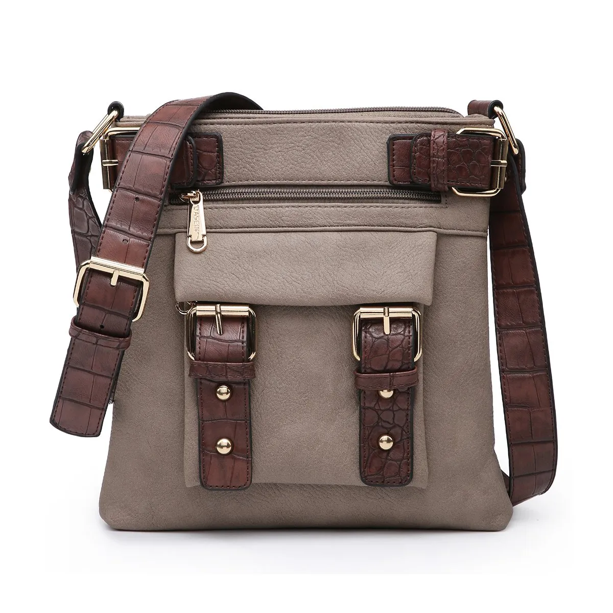 Leather Messenger Crossbody Bag