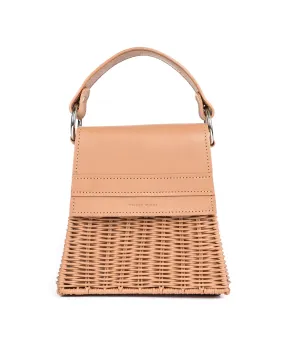 Lian Wicker Wings Bag in Camel