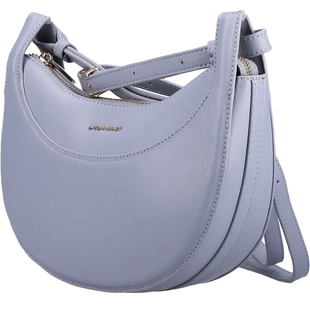 Light Blue Crescent Crossbody Bag