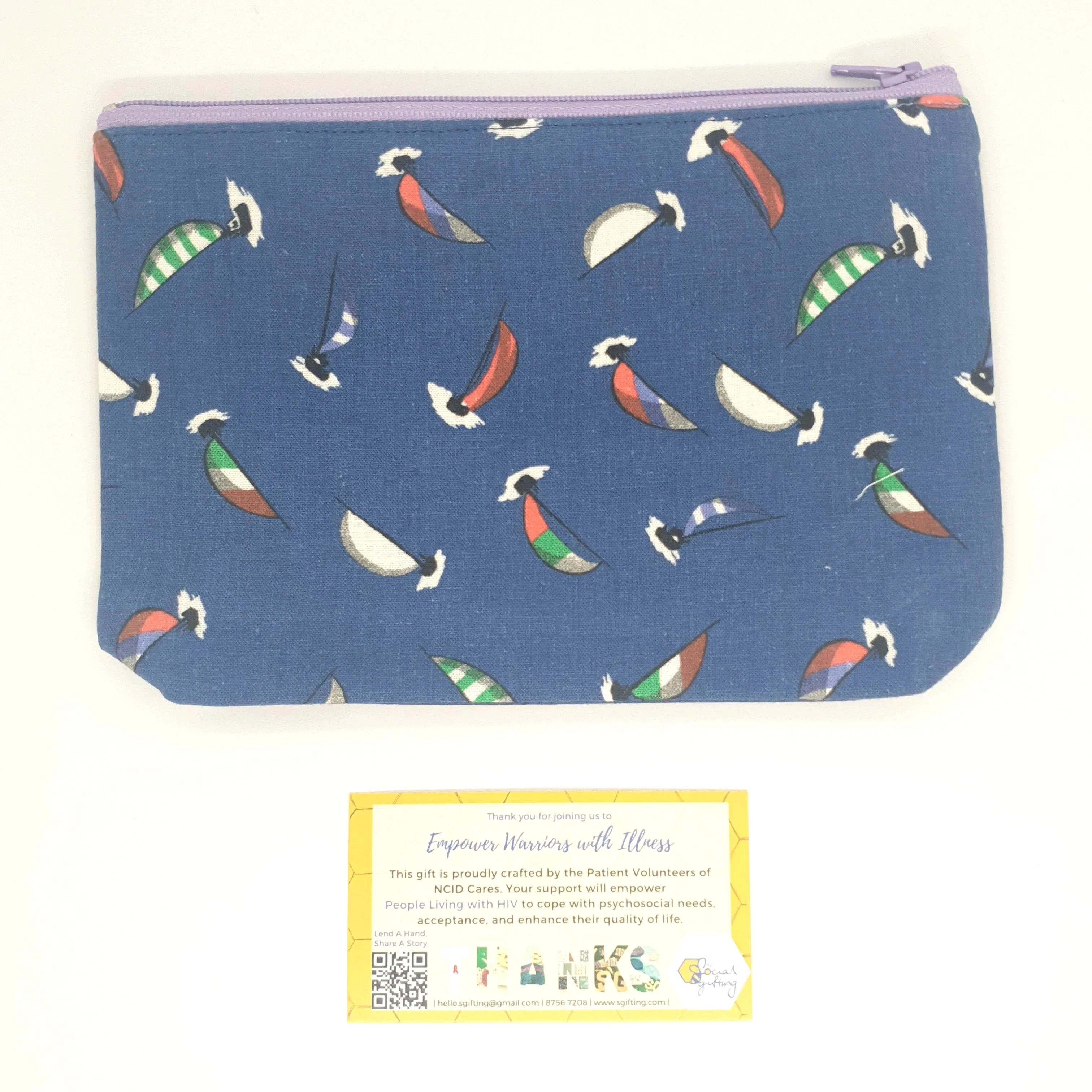 Non-Quilted Italian Fabric Pouch