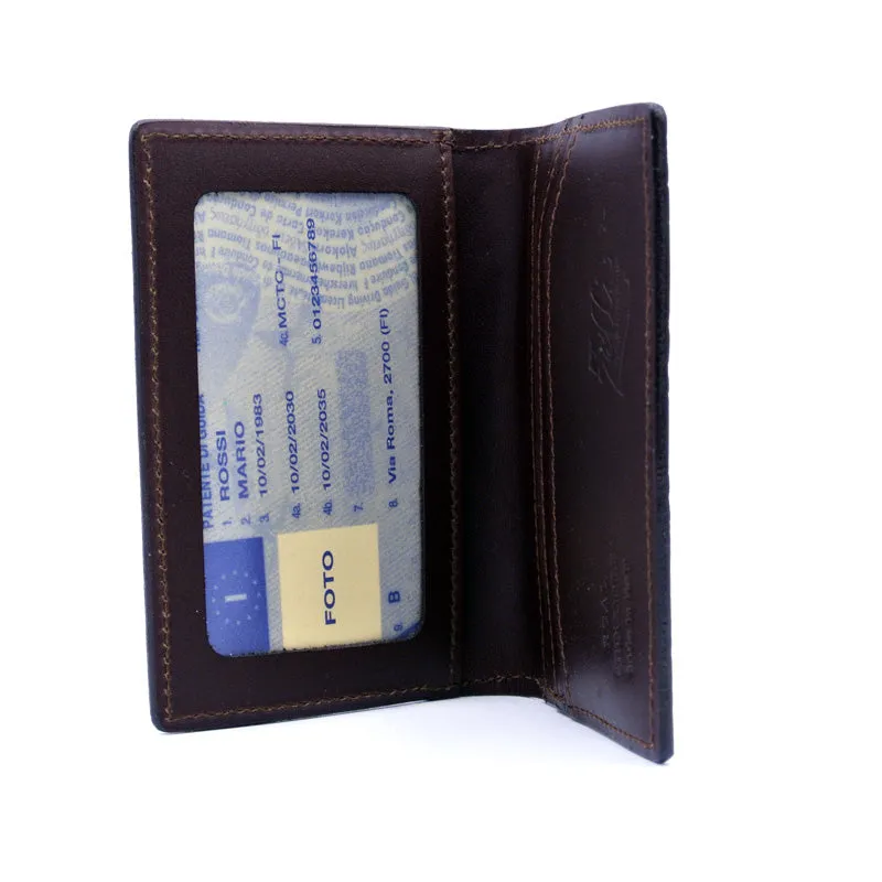 O-81-500-CGN CROCODILE Card Case, Cognac