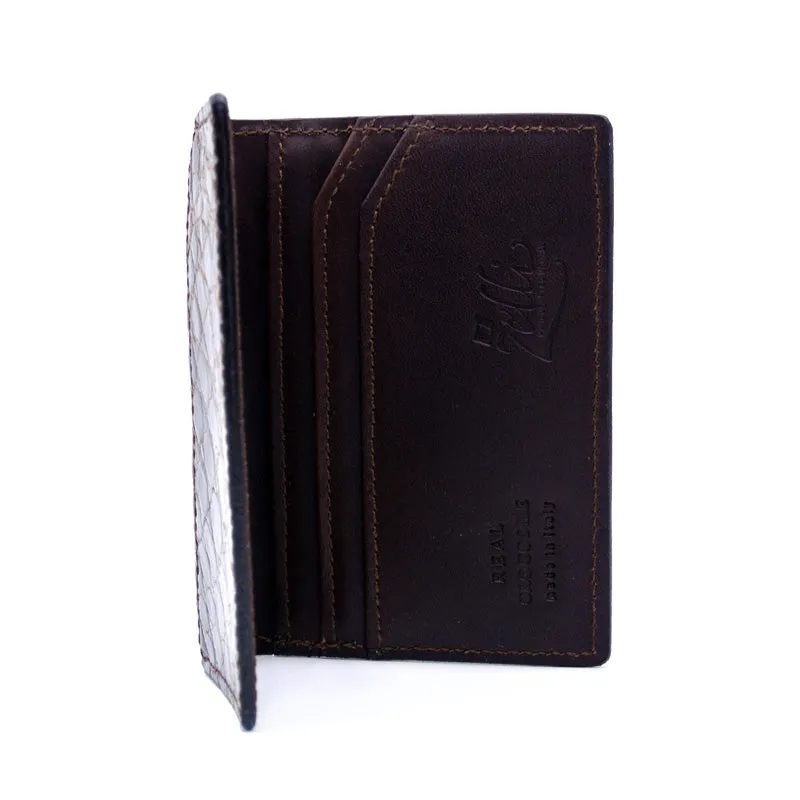 O-81-500-CGN CROCODILE Card Case, Cognac