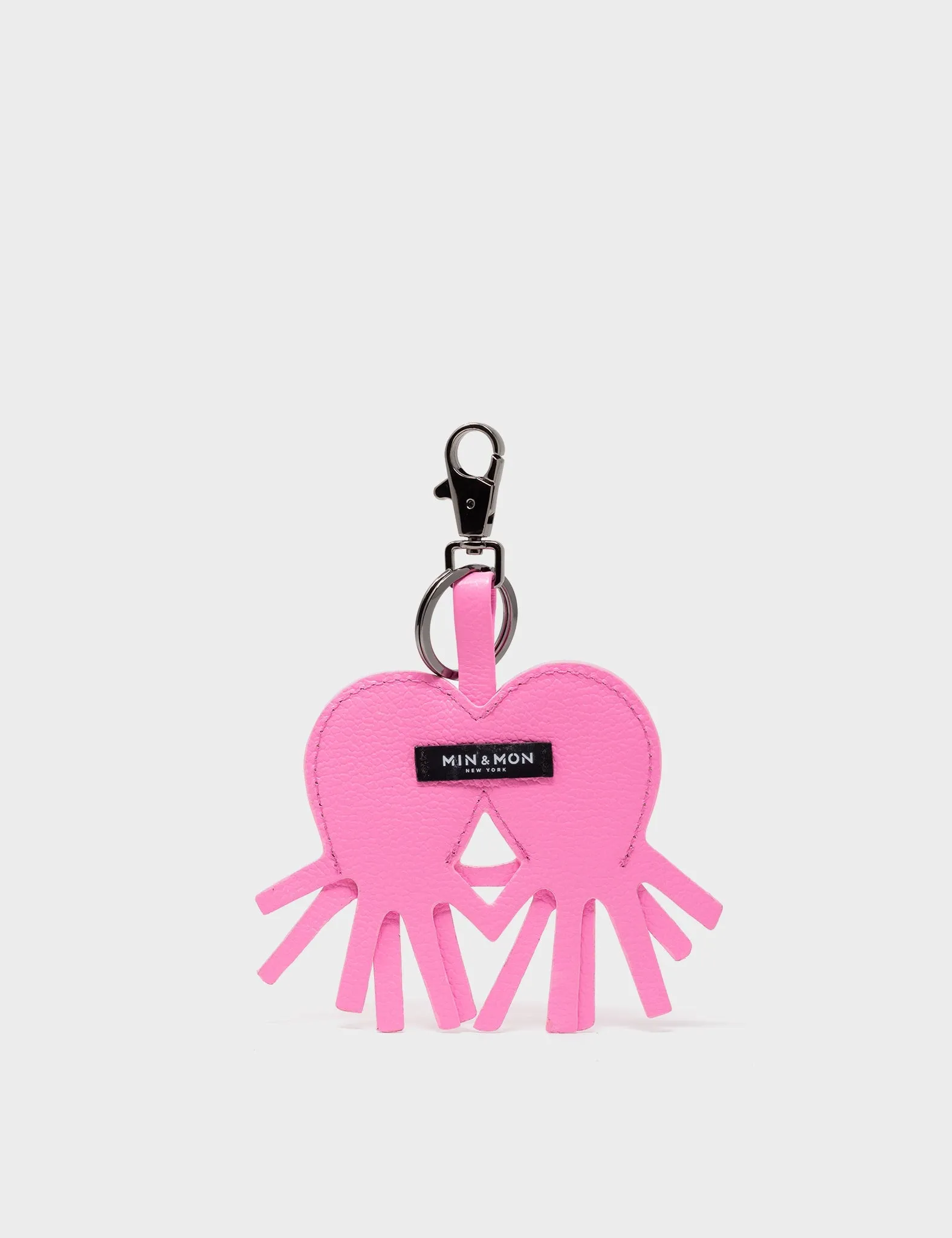 Octotwins Charm - Bubblegum Pink Leather Keychain