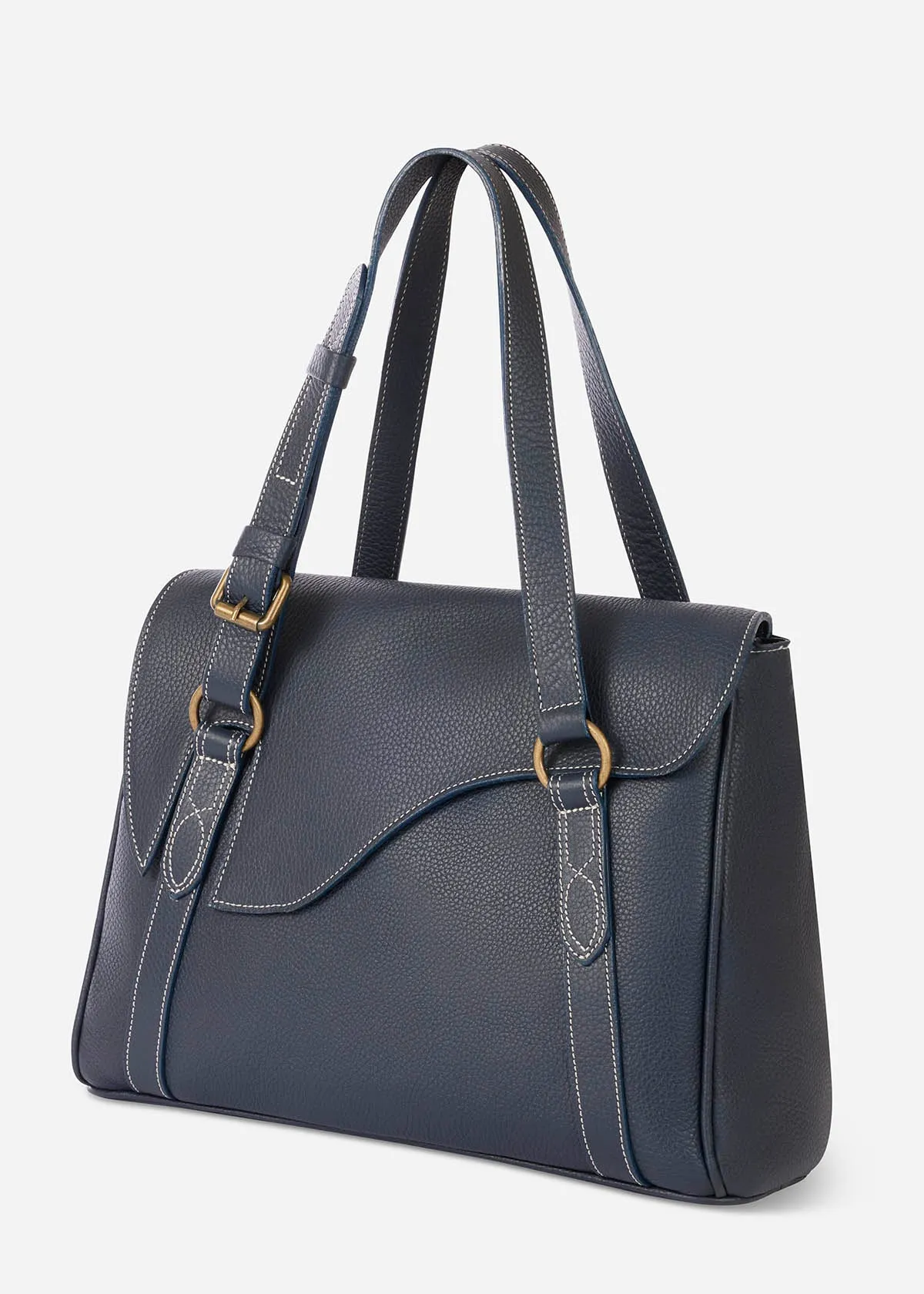 Paddock Lux Shoulder Bag in Pebbled Leather