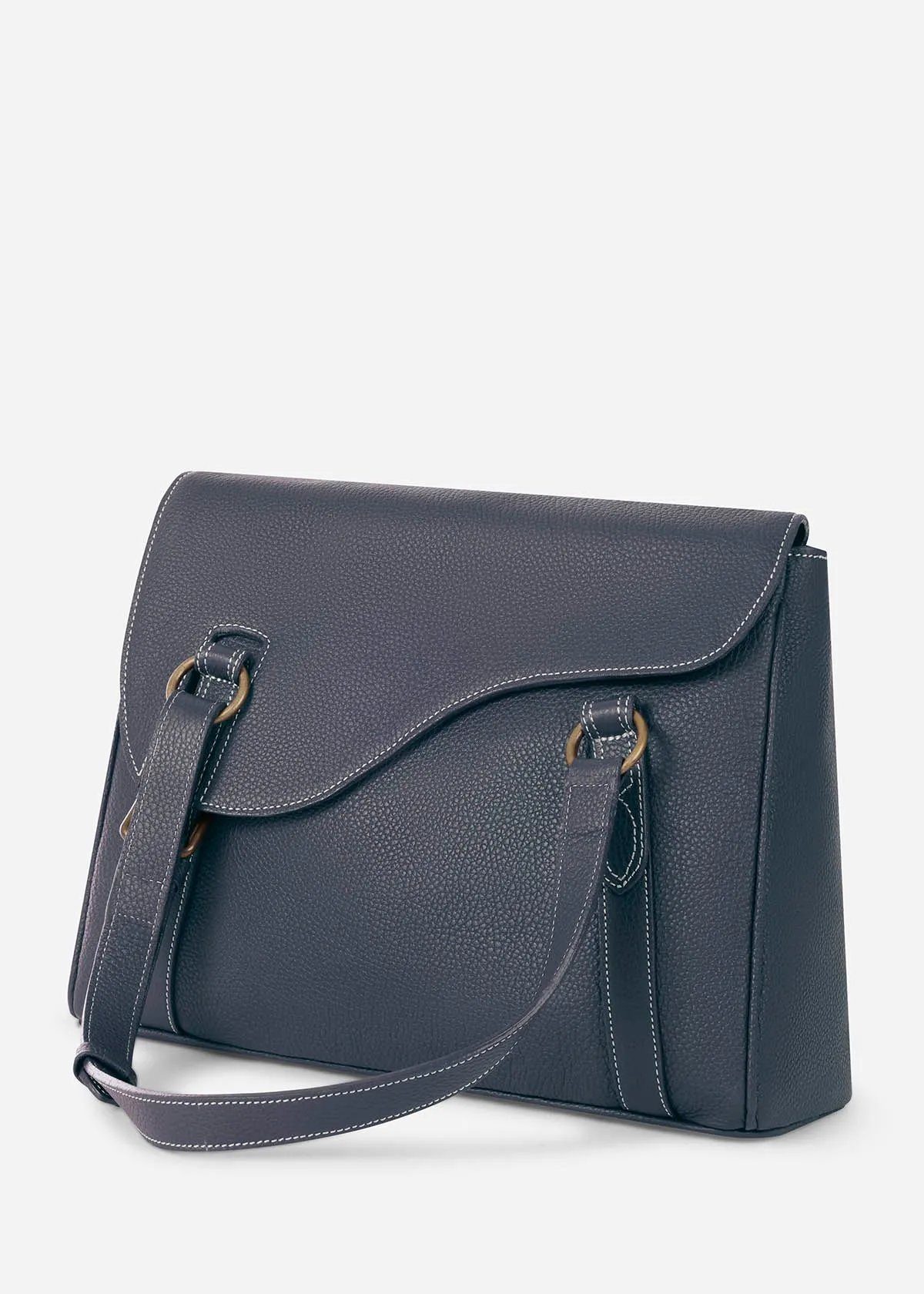 Paddock Lux Shoulder Bag in Pebbled Leather